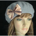 Fashion winter Bowknot Outdoor wool Hats for lady